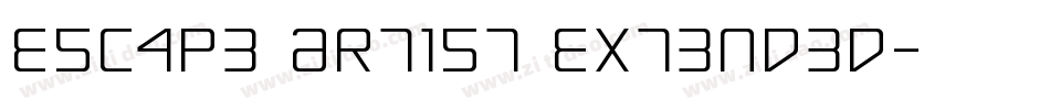 Escape Artist Extended字体转换